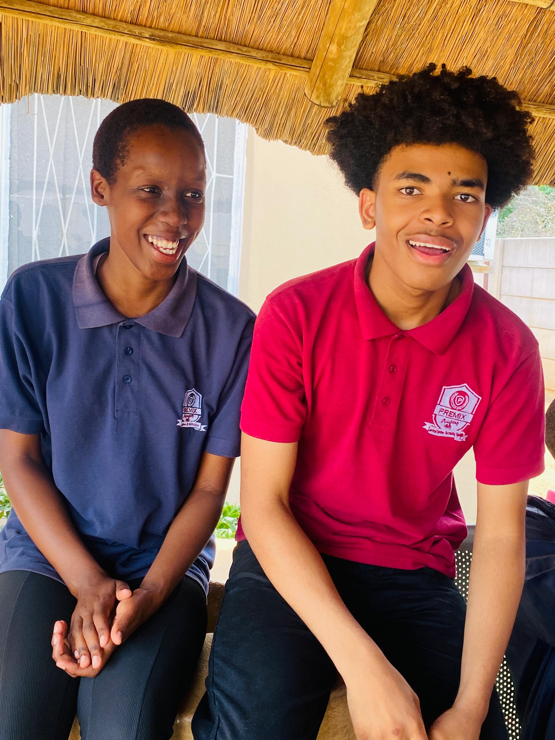 Happy students in Gaborone